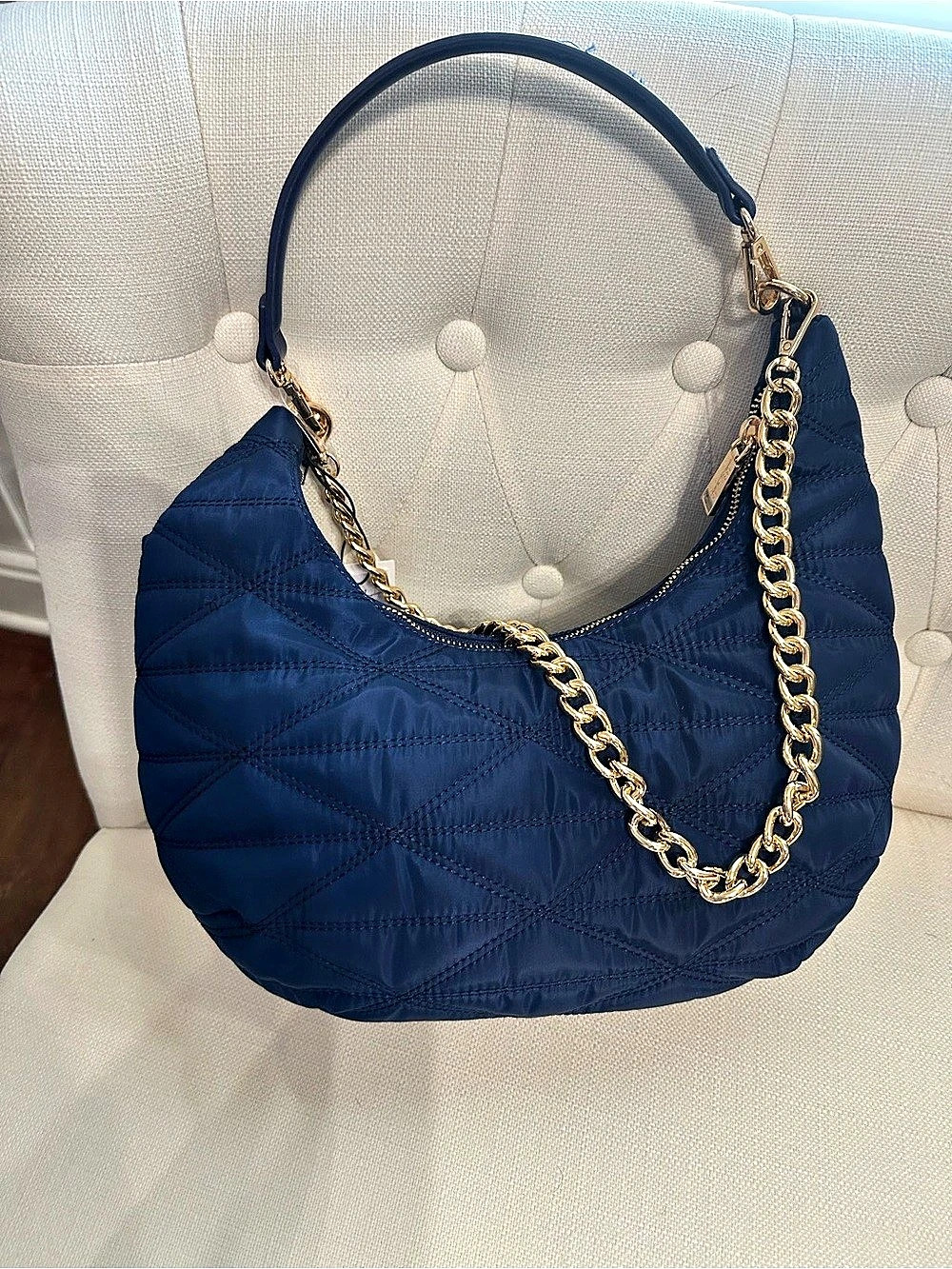 Nicole Miller Quilted Bag in Blue NWT